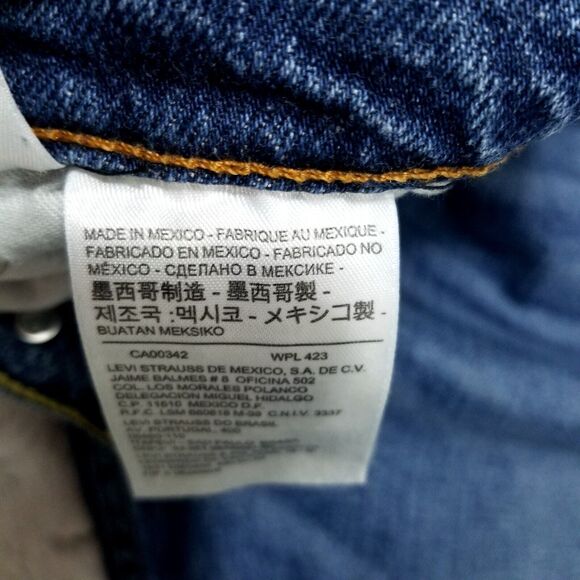 Levis Jeans Mens 33x30 Blue 511 Regular Straight Dark Wash American Denim - Picture 11 of 14